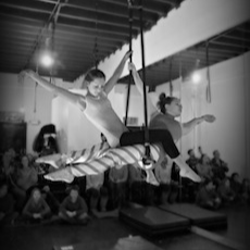 kids aerial silks hammock party